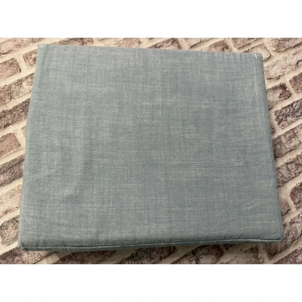 Ralph Lauren Home Queen Flat Sheet Workshirt Chambray Blue New With‎ Tags Cotton